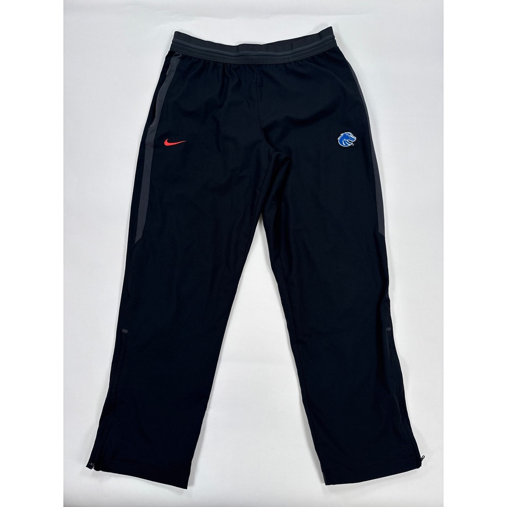 Nike Boise State Broncos Team Issue Warm Up Pants Mens L Dri Fit Black NCAA